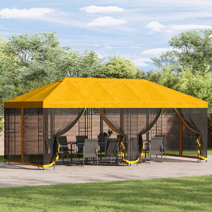 Pavillon Mit Seitenwänden 6 X 3 M Polyester Und Stahl 190