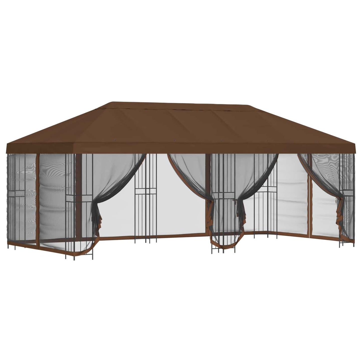 Pavillon Mit Seitenwänden 6 X 3 M Polyester Und Stahl 190
