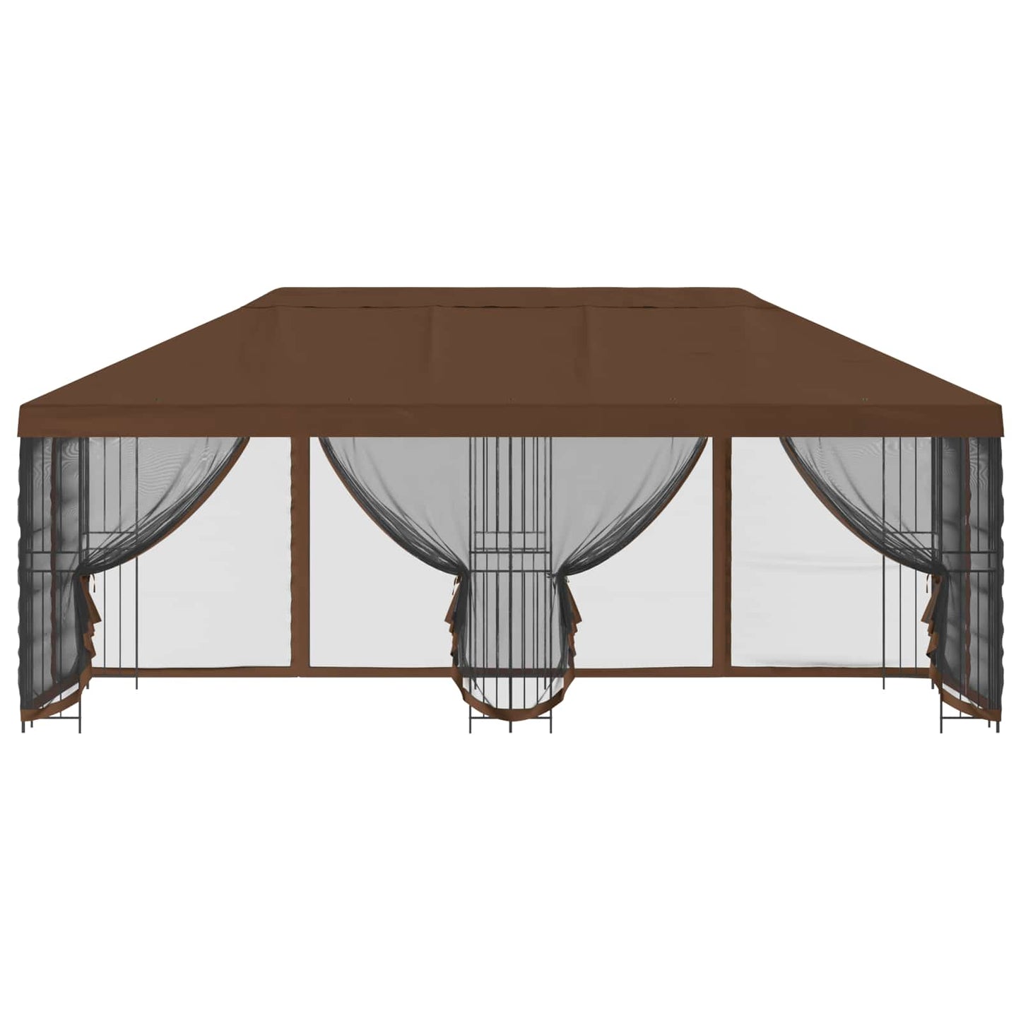 Pavillon Mit Seitenwänden 6 X 3 M Polyester Und Stahl 190
