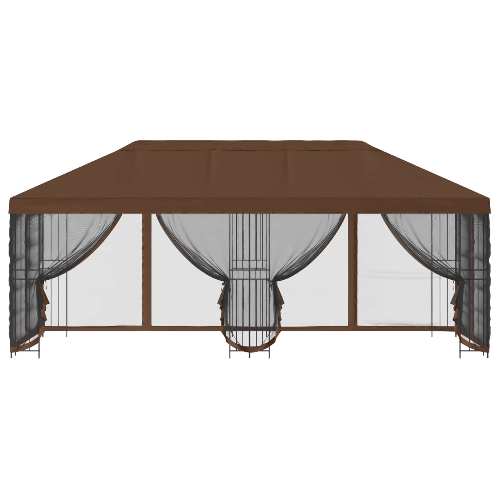 Pavillon Mit Seitenwänden 6 X 3 M Polyester Und Stahl 190