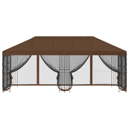 Pavillon Mit Seitenwänden 6 X 3 M Polyester Und Stahl 190