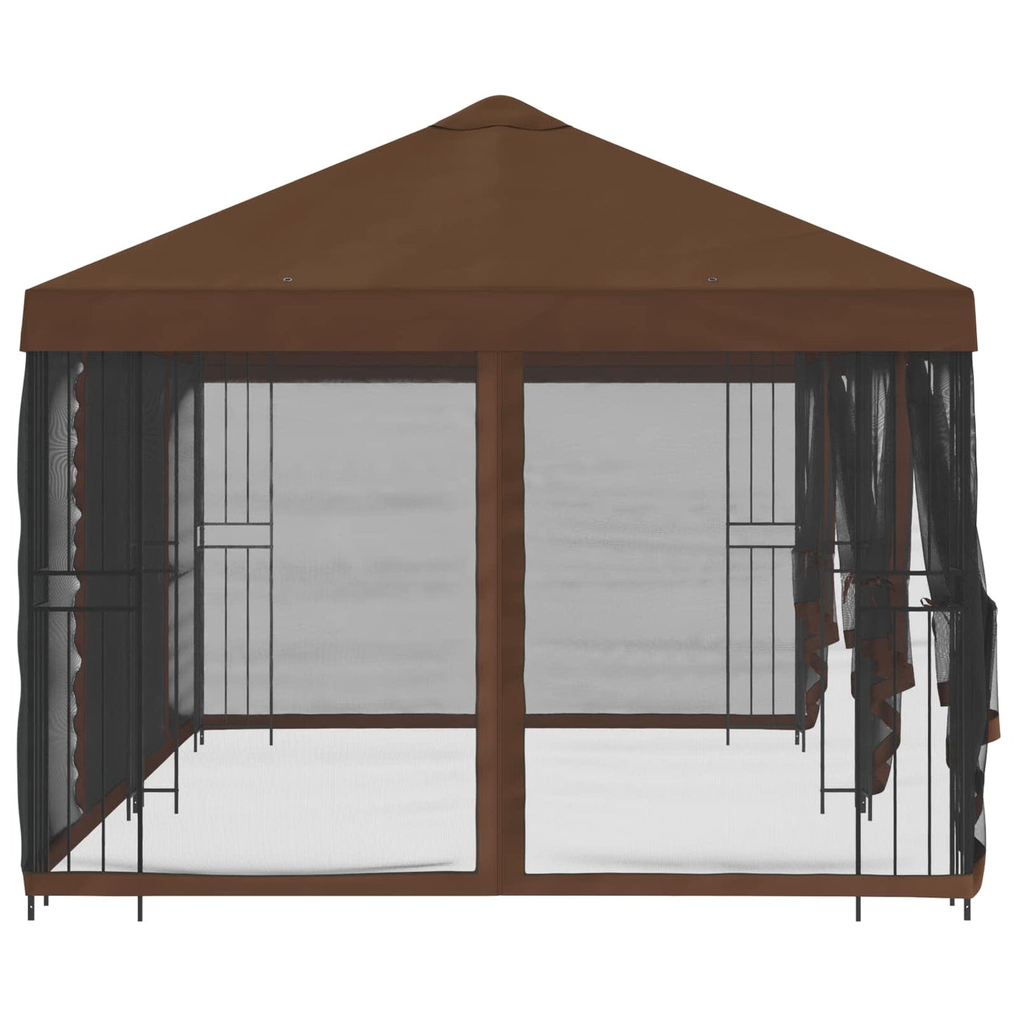 Pavillon Mit Seitenwänden 6 X 3 M Polyester Und Stahl 190