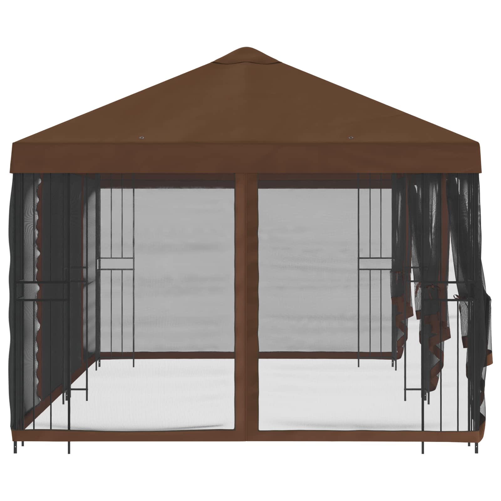 Pavillon Mit Seitenwänden 6 X 3 M Polyester Und Stahl 190