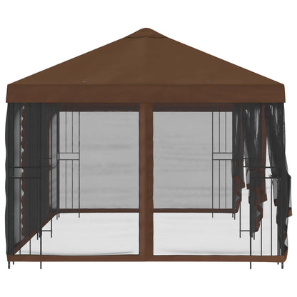 Pavillon Mit Seitenwänden 6 X 3 M Polyester Und Stahl 190