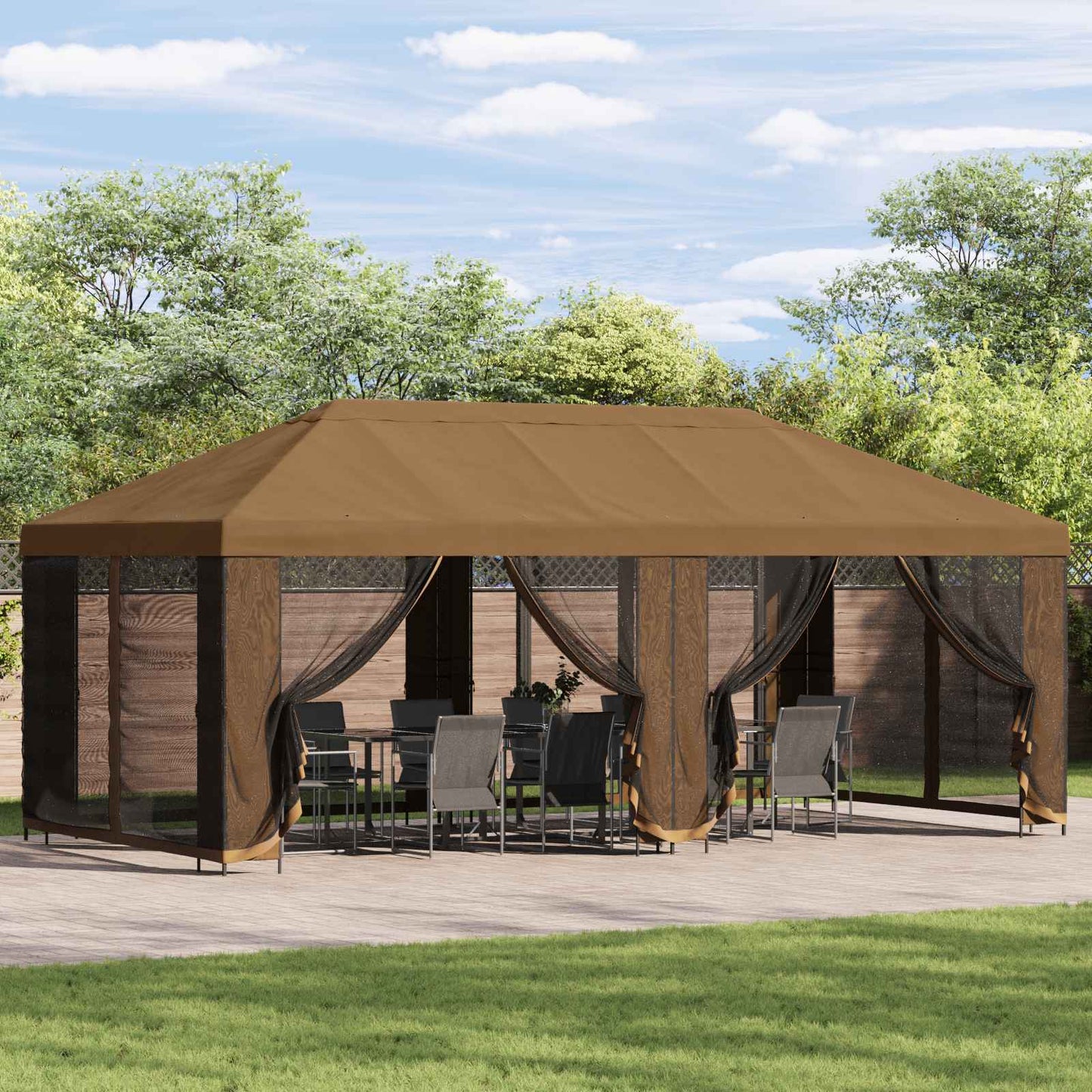 Pavillon Mit Seitenwänden 6 X 3 M