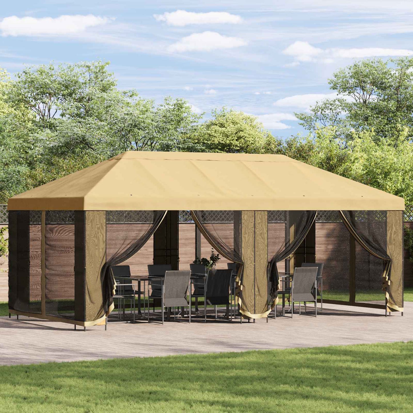 Pavillon Mit Seitenwänden 6 X 3 M