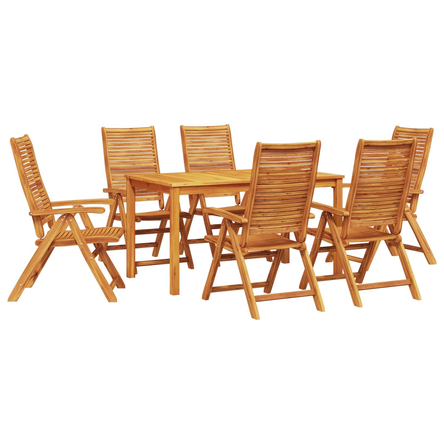 Garten Essgruppe 5 Pcs Braun Massivholz Akazie