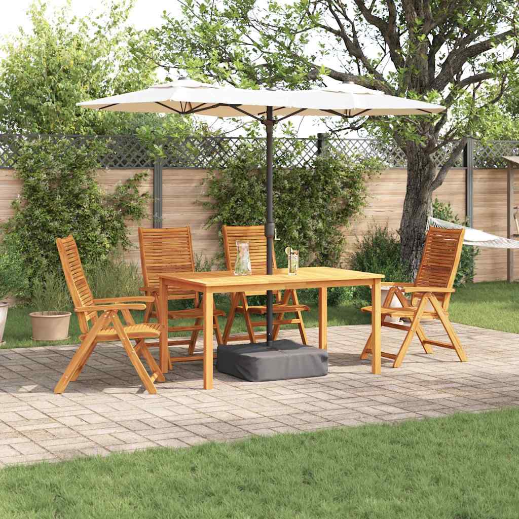 Garten Essgruppe 5 Pcs Braun Massivholz Akazie