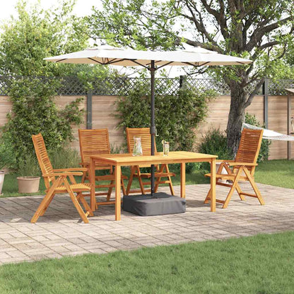 Garten Essgruppe 5 Pcs Braun Massivholz Akazie