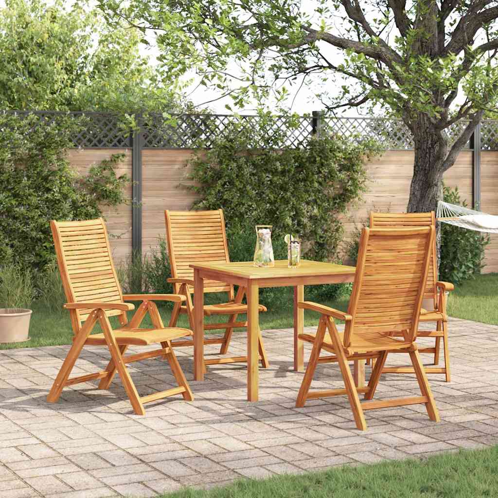 Garten Essgruppe 5 Pcs Braun Massivholz Akazie