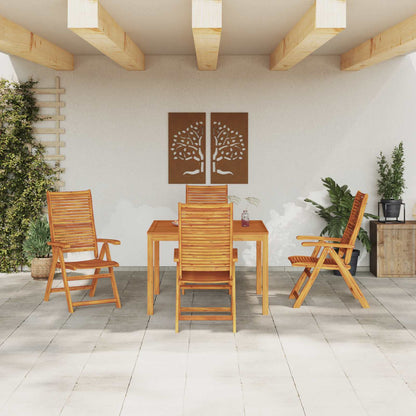 Garten Essgruppe 5 Pcs Braun Massivholz Akazie