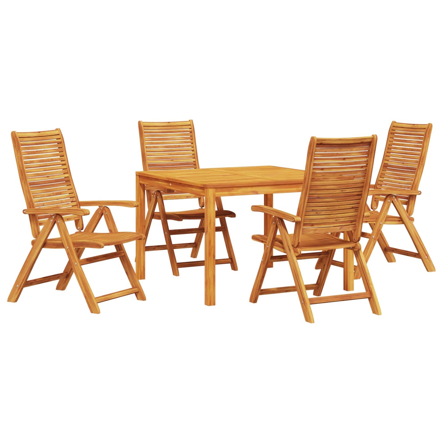 Garten Essgruppe 5 Pcs Braun Massivholz Akazie