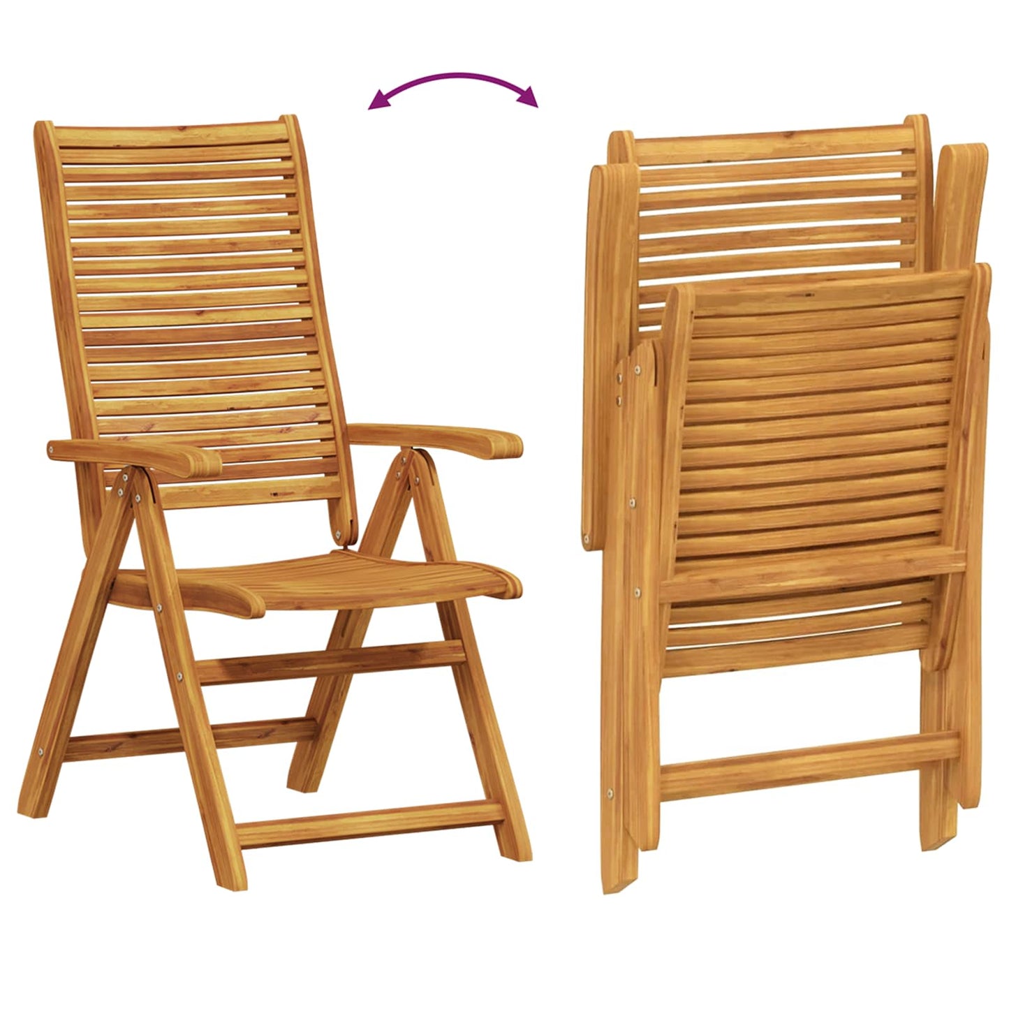 Garten Essgruppe 5 Pcs Braun Massivholz Akazie