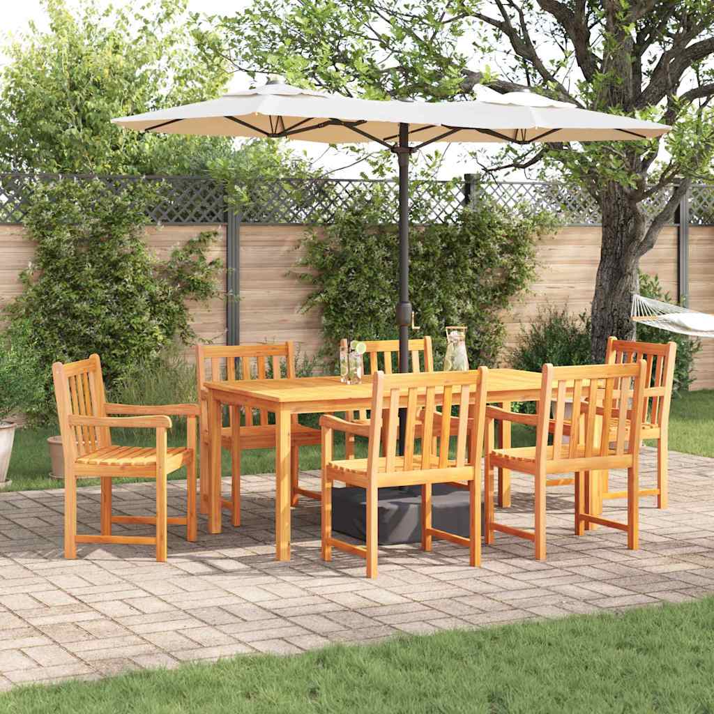 Garten Essgruppe 9 Pcs Braun Massivholz Akazie