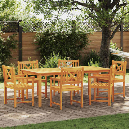 Garten Essgruppe 9 Pcs Braun Massivholz Akazie