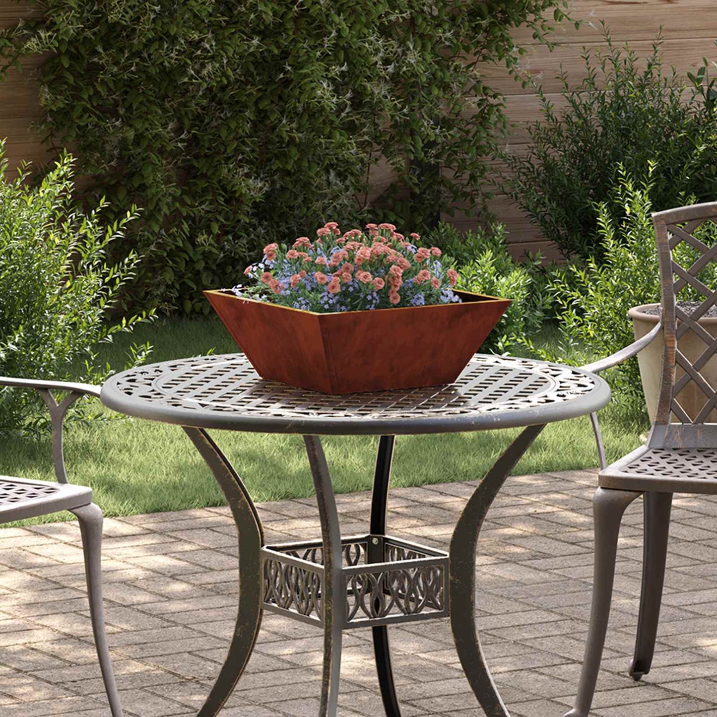 Garten-Pflanzgefäß Silber