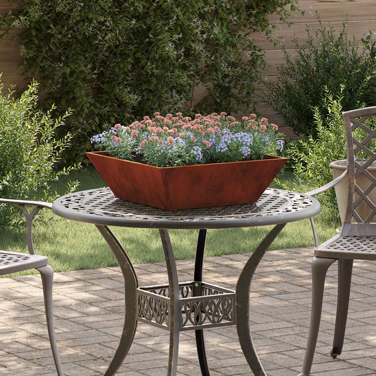 Garten-Pflanzgefäß Silber