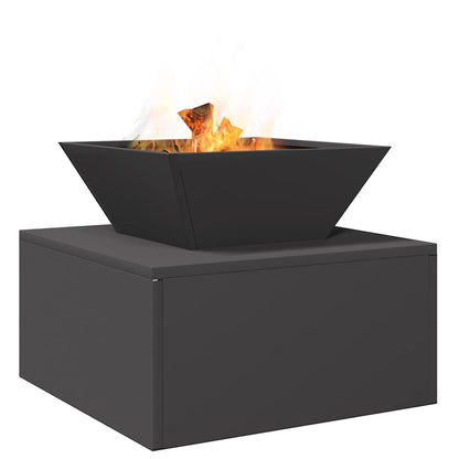 Feuerstelle Schwarz 50 X 50 X 40 Cm Stahl