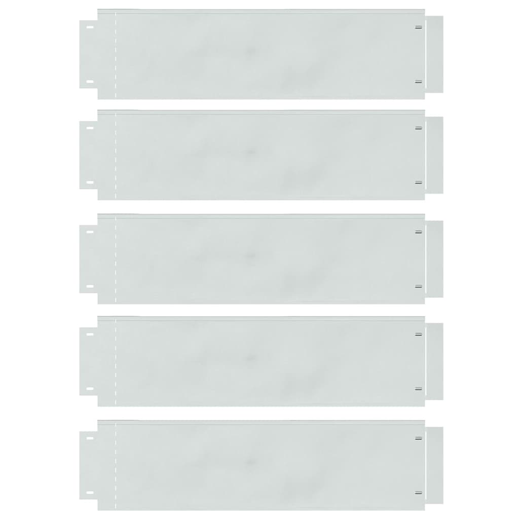 Rasenkanten 5 Pcs Silber 100 X 25 X 0,07 Cm Verzinkter Stahl