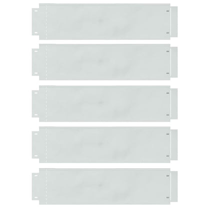 Rasenkanten 5 Pcs Silber 100 X 25 X 0,07 Cm Verzinkter Stahl