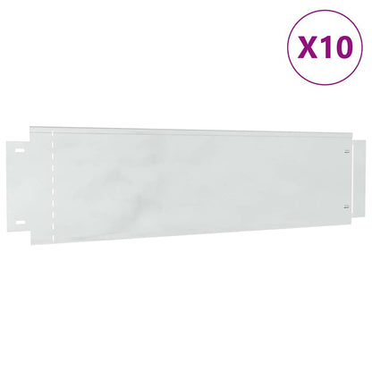 Rasenkanten 10 Pcs Silber 100 X 25 X 0,07 Cm Verzinkter Stahl