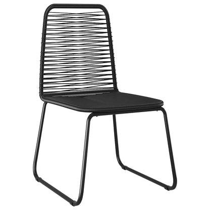Garten Essgruppe 7 Pcs Schwarz Pulverbeschichteter Stahl