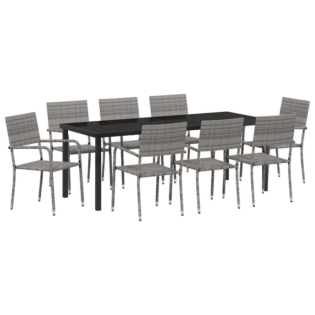 Garten Essgruppe Mit Kissen 9 Pcs Poly-Rattan