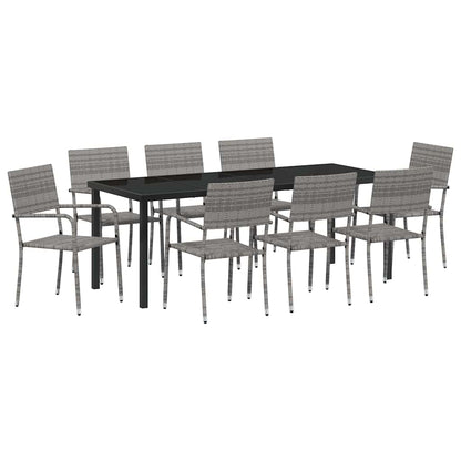 Garten Essgruppe Mit Kissen 9 Pcs Poly-Rattan