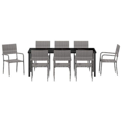 Garten Essgruppe Mit Kissen 9 Pcs Poly-Rattan