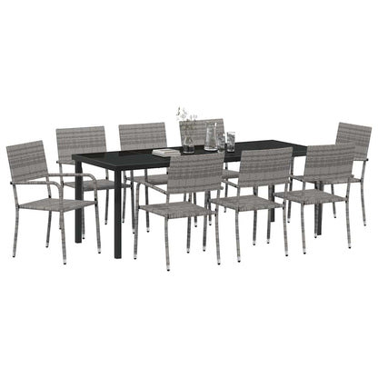 Garten Essgruppe Mit Kissen 9 Pcs Poly-Rattan