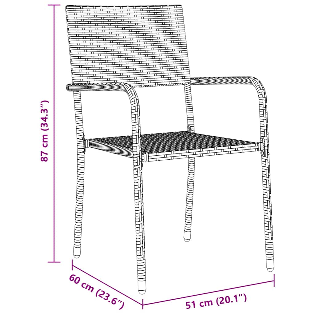 Garten Essgruppe Mit Kissen 9 Pcs Poly-Rattan
