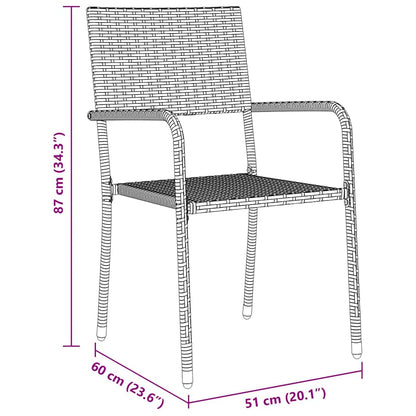 Garten Essgruppe Mit Kissen 9 Pcs Poly-Rattan