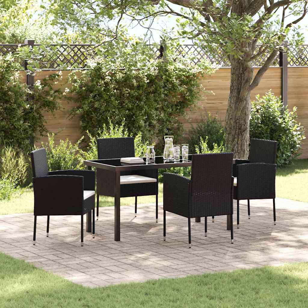 Garten Essgruppe Mit Kissen 7 Pcs Poly-Rattan