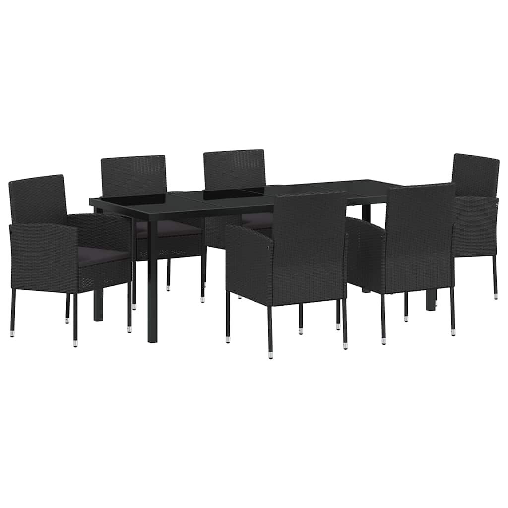 Garten Essgruppe Mit Kissen 7 Pcs Poly-Rattan
