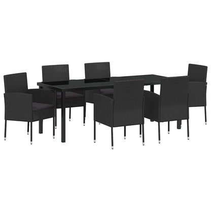 Garten Essgruppe Mit Kissen 7 Pcs Poly-Rattan