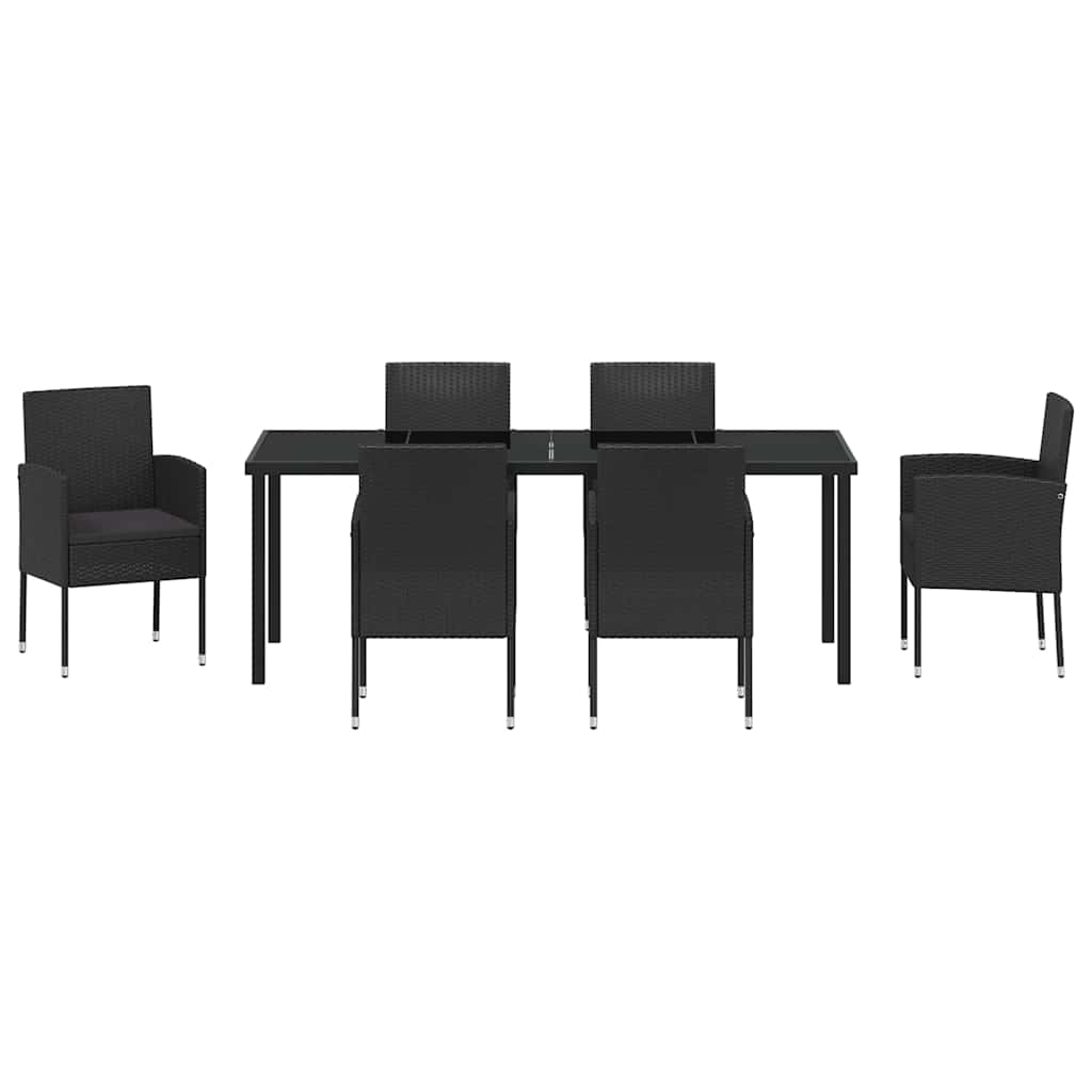 Garten Essgruppe Mit Kissen 7 Pcs Poly-Rattan