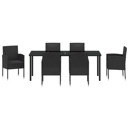 Garten Essgruppe Mit Kissen 7 Pcs Poly-Rattan