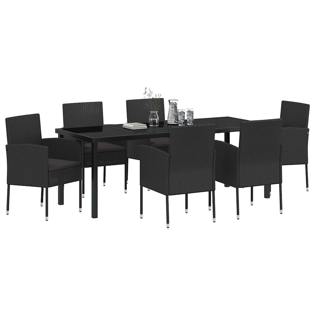 Garten Essgruppe Mit Kissen 7 Pcs Poly-Rattan
