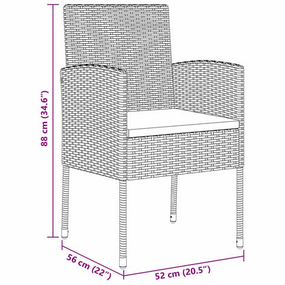 Garten Essgruppe Mit Kissen 7 Pcs Poly-Rattan