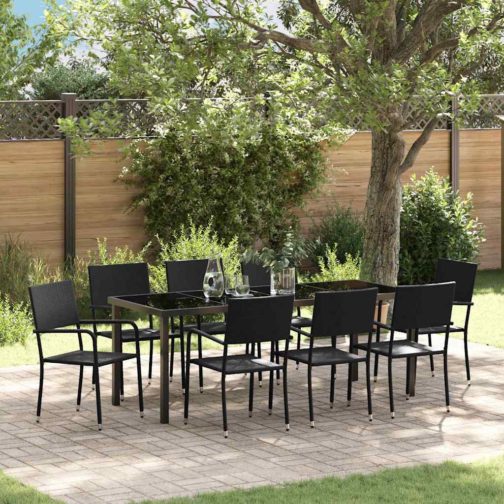 Garten Essgruppe Mit Kissen 9 Pcs Poly-Rattan