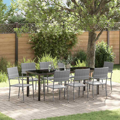 Garten Essgruppe Mit Kissen 9 Pcs Poly-Rattan