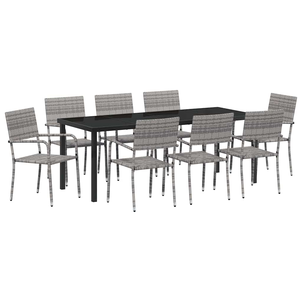 Garten Essgruppe Mit Kissen 9 Pcs Poly-Rattan