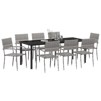 Garten Essgruppe Mit Kissen 9 Pcs Poly-Rattan