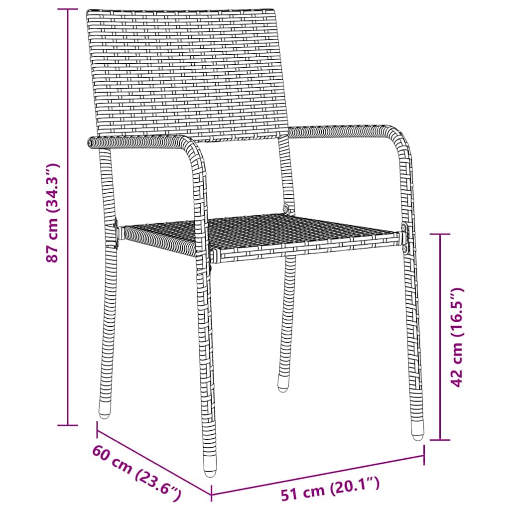 Garten Essgruppe Mit Kissen 9 Pcs Poly-Rattan