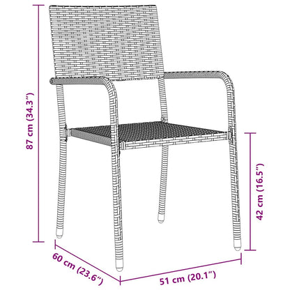 Garten Essgruppe Mit Kissen 9 Pcs Poly-Rattan
