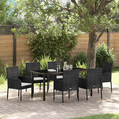 Garten Essgruppe Mit Kissen 7 Pcs Poly-Rattan