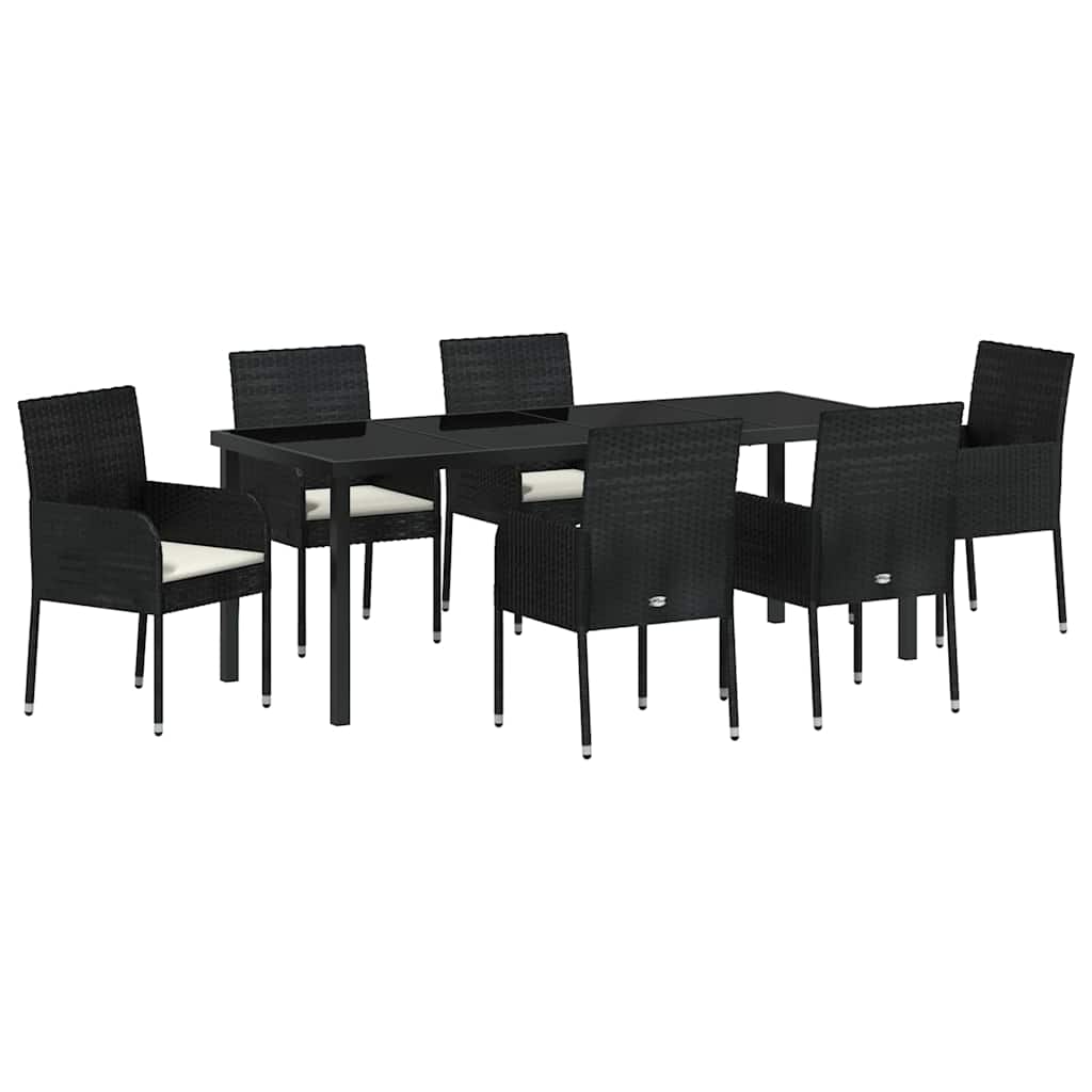 Garten Essgruppe Mit Kissen 7 Pcs Poly-Rattan