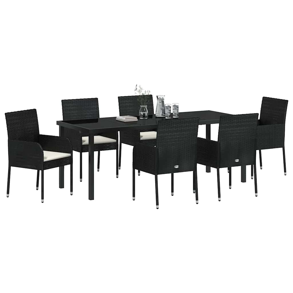 Garten Essgruppe Mit Kissen 7 Pcs Poly-Rattan