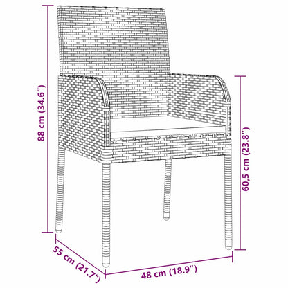 Garten Essgruppe Mit Kissen 7 Pcs Poly-Rattan