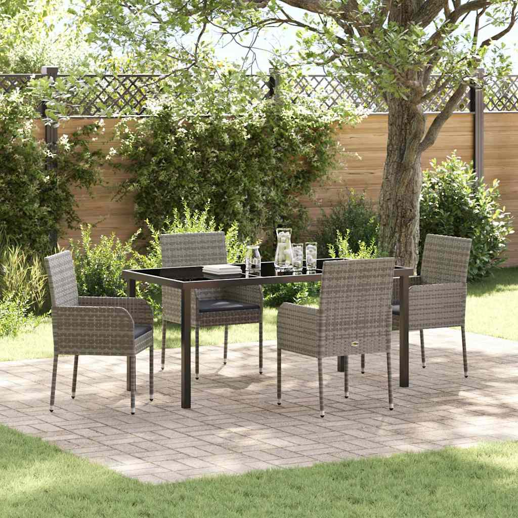 Garten Essgruppe Mit Kissen 7 Pcs Poly-Rattan
